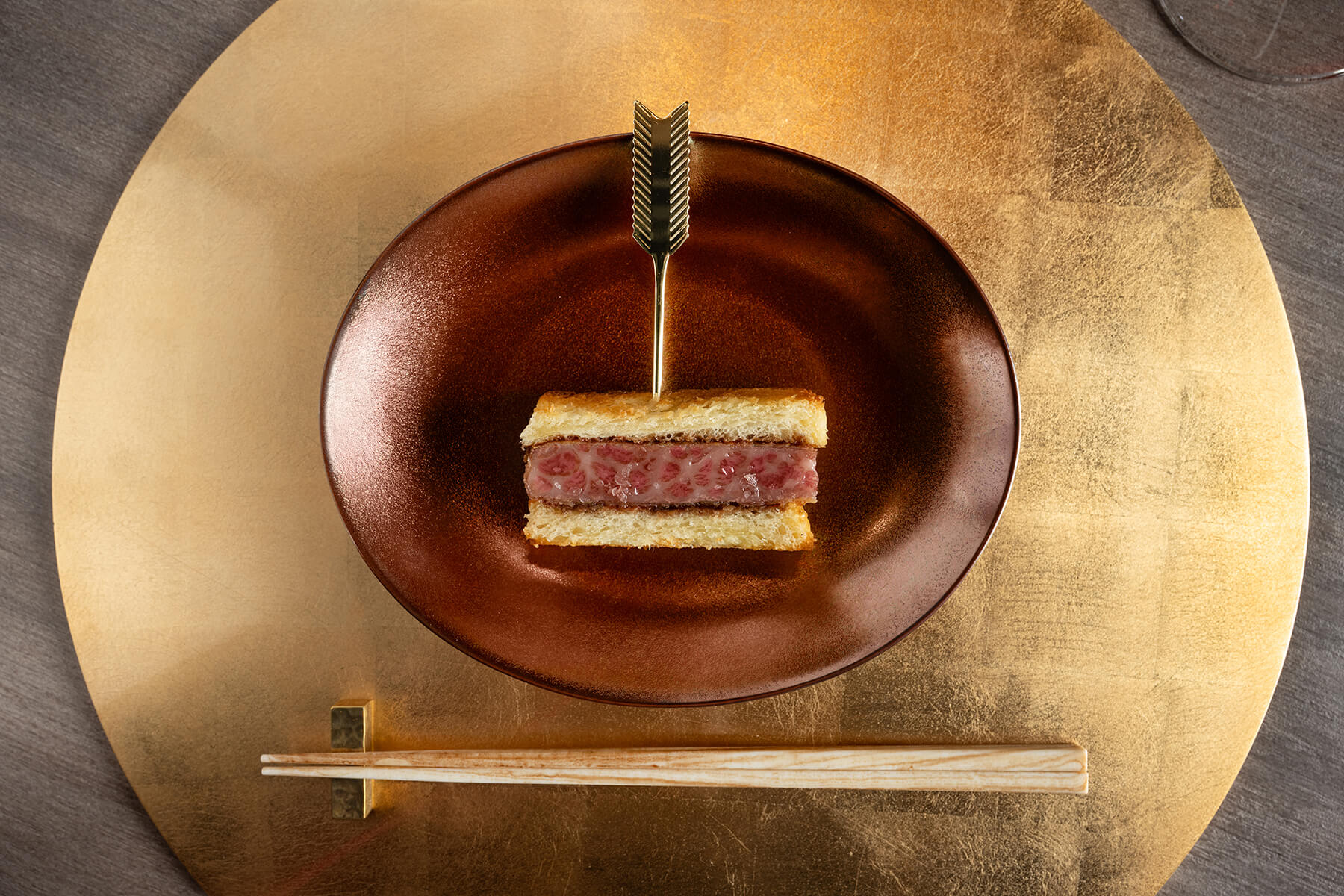 Wagyu Katsu Sando with Japanese milk bread and red wine jus